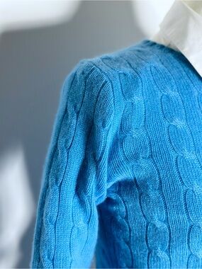 Ralph Lauren 100% Luxury Cashmere women’s Cable-Knit Sweater -Small Excellent